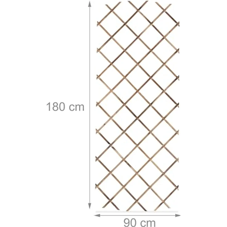 Relaxdays Rankgitter ausziehbar, 3er Set Holz, geflammt, 180x90 cm, ideale Rankhilfe für Kletterpflanzen, Blumengitter zur Wandmontage – Bild 4