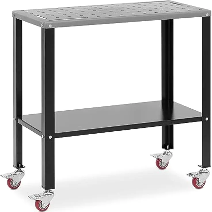 Stamos Welding Group SWG-TABLE915 Schweißtisch mit Rädern 544 kg 91,3 x 46 cm Schweißtisch Lochplatte Lochtisch Schweißtisch Räder