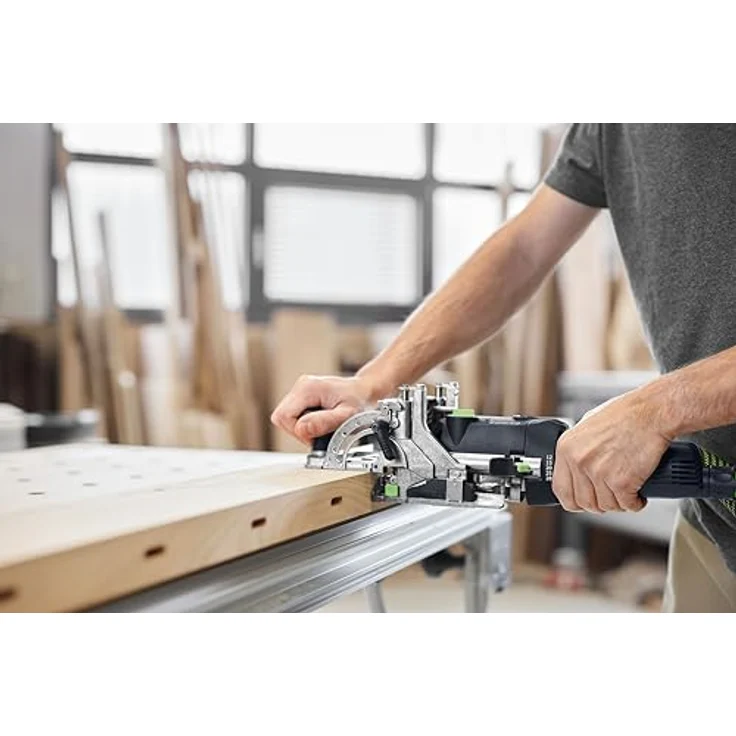Festool Dübelfräse DF 500 RQ-Plus, 420 Watt, 25.500 U/min, inkl. DOMINO Fräser D 5, kompakt und präzise – Bild 9