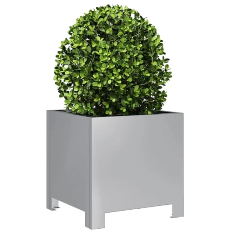 vidaXL Pflanzkübel 30x30x30 cm Verzinkter Stahl, Robust und langlebig, Viel Platz, Unkraut- und Schädlingsschutz – Bild 3