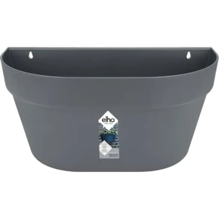 elho Loft Urban Wandampel 40 - Übertopf für Balkon & Außen - Ø 39.3 x H 18.8 cm - Schwarz/Anthrazit