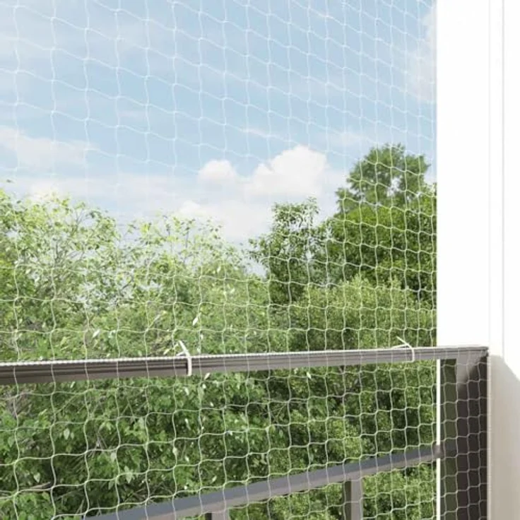 vidaXL Katzennetz Transparent 3x2 m, strapazierfähiges Nylon Katzenschutznetz für Balkon und Fenster, UV-beständig und anpassbar – Bild 1