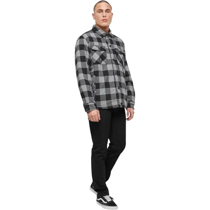 Brandit Anorak Herren Lumberjacket (1-St), klassischer Holzfäller-Look, Flanell Fütterung, blau – Bild 7