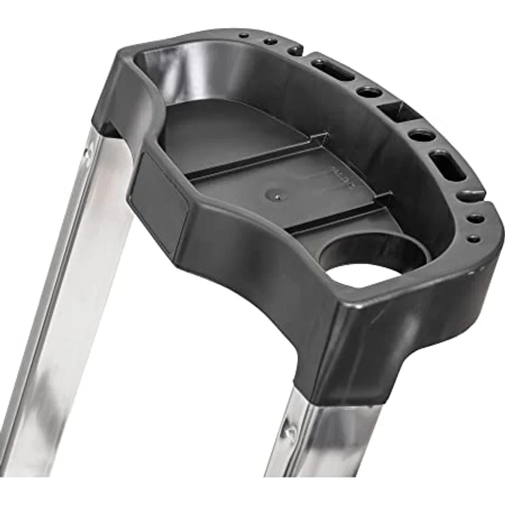 STIER Stufen Stehleiter 8 Stufen einseitig begehbar, Alu-Sicherheits-Stehleiter, Mehrzweckleiter – Bild 2