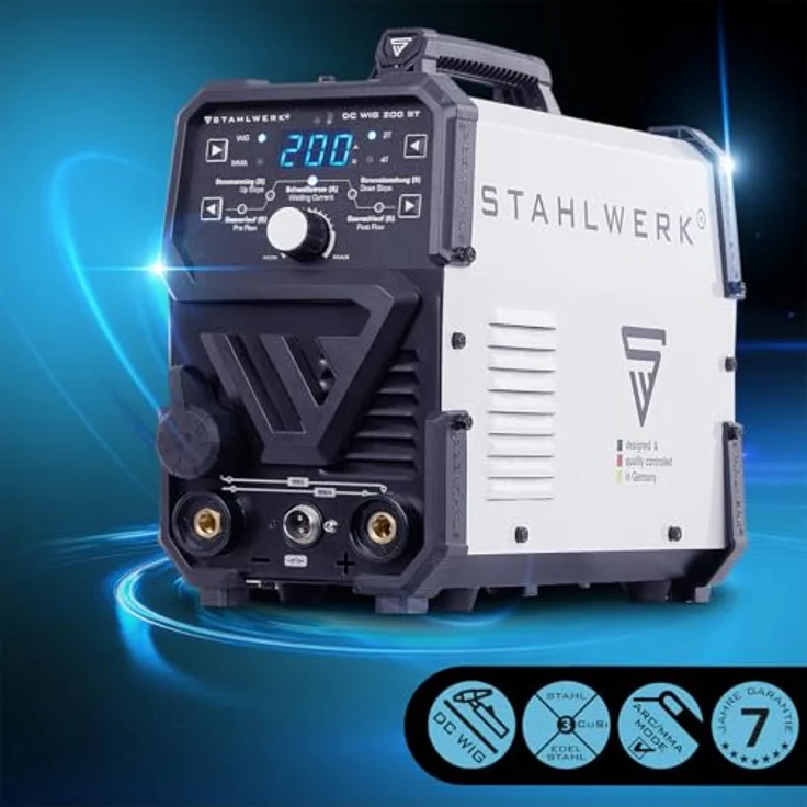 STAHLWERK DC WIG 200 ST, 2 in 1 Kombi Schweißgerät mit HF-Zündung, 200A, leicht und kompakt, inkl. Zubehörset – Bild 3