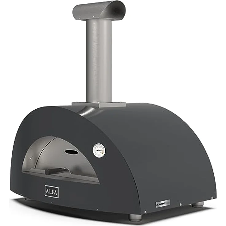 Alfa Forni Moderno 2, Pizzaofen Holz, 2 Pizzen, 500 °C, Schiefer Grau, mit Heat Genius-Technologie – Bild 3