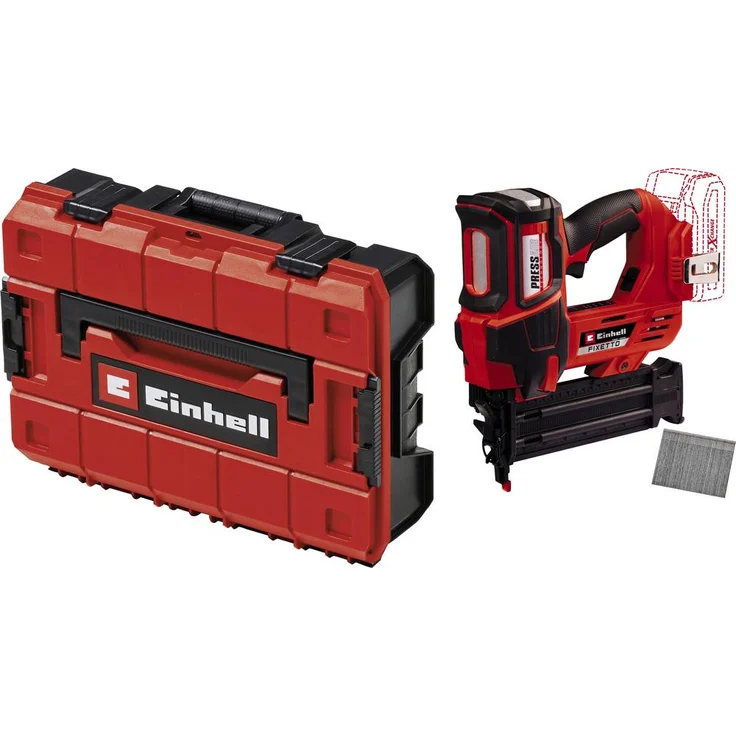 Einhell FIXETTO 18/50 N, Akku-Nagler ohne Akku und Ladegerät, inkl. E-Case, einstellbarer Tiefeneinschlag, bis zu 60 Schüsse/Minute, 15-50 mm Nägel