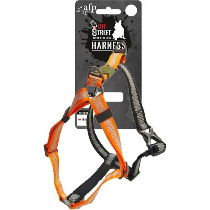 all for paws Off Street Dog Non-pull Harness, Hunde-Geschirr in Tangerine, Größe L, wasser- und schmutzabweisend