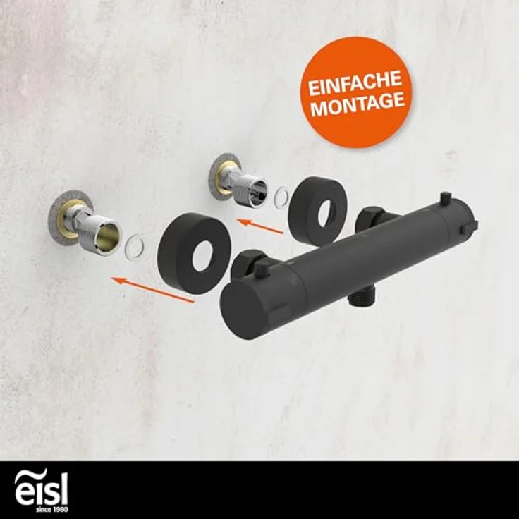 Eisl Duscharmatur CLAUDIO, Thermostat Mischbatterie mit Eco-Stopp-Funktion und Temperatursperre, verchromt – Bild 8