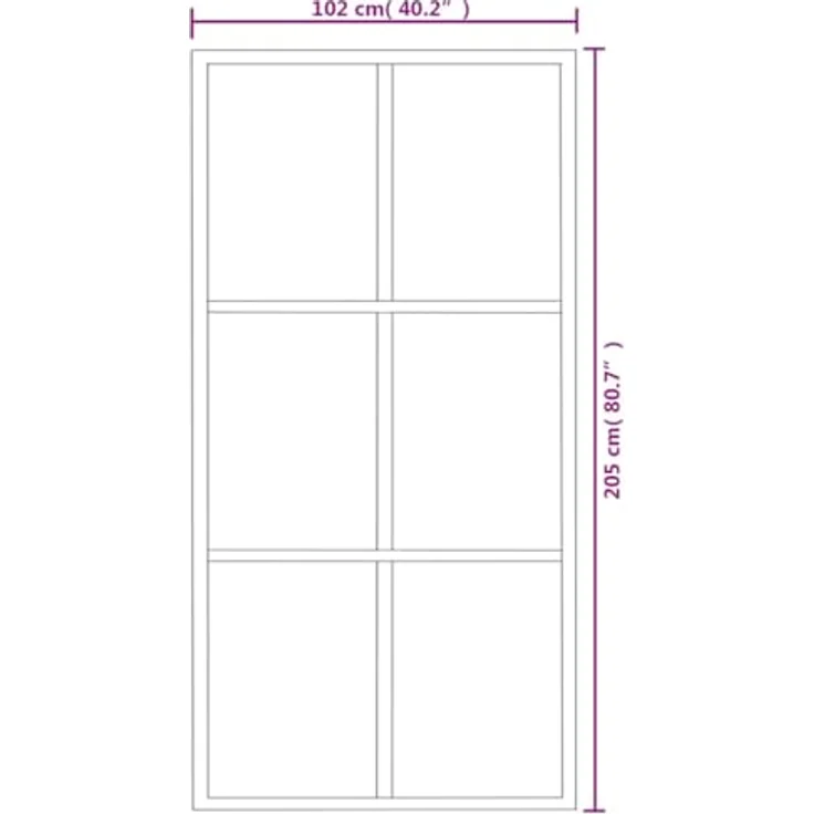 vidaXL Schiebetür mit Beschlag Glasschiebetür Glastür Glas Schiebe Tür Schiebetürsystem Laufschiene Schiebetürbeschlag ESG-Glas Aluminium 102x205cm, transparent mit Soft-Stopp-Funktion – Bild 4