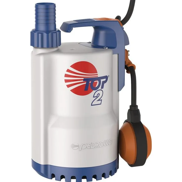 Pedrollo TOP3, Tauchpumpe mit 15.600 l/h Fördermenge, 780 W, Edelstahlwelle mit Doppeldichtung, integrierter Schwimmerschalter