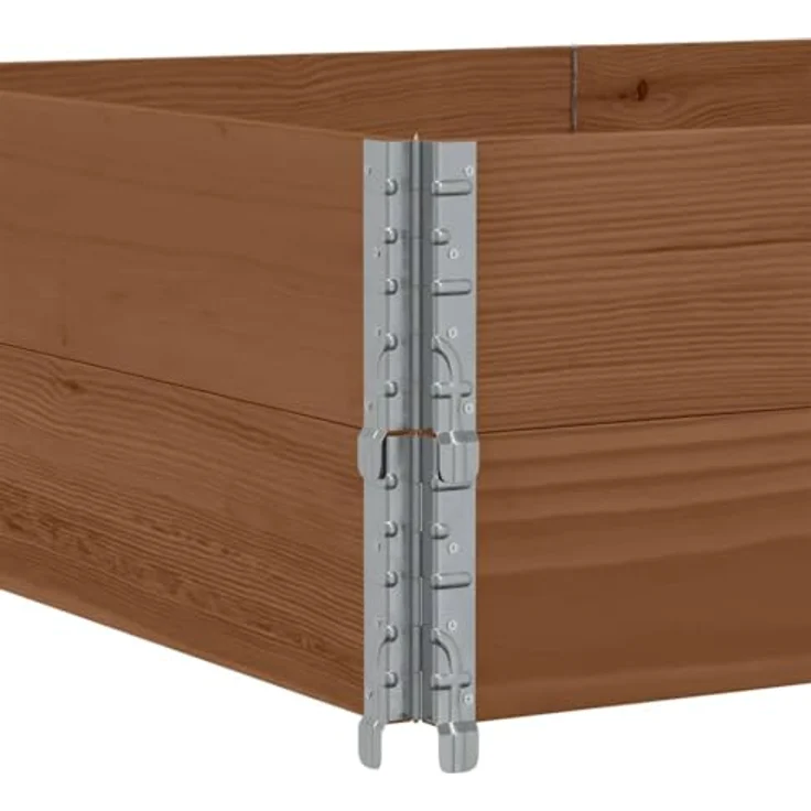 vidaXL Hochbeet Paletten-Aufsatzrahmen 150x100 Braun Massivholz Kiefer (2 Stk) – Bild 6