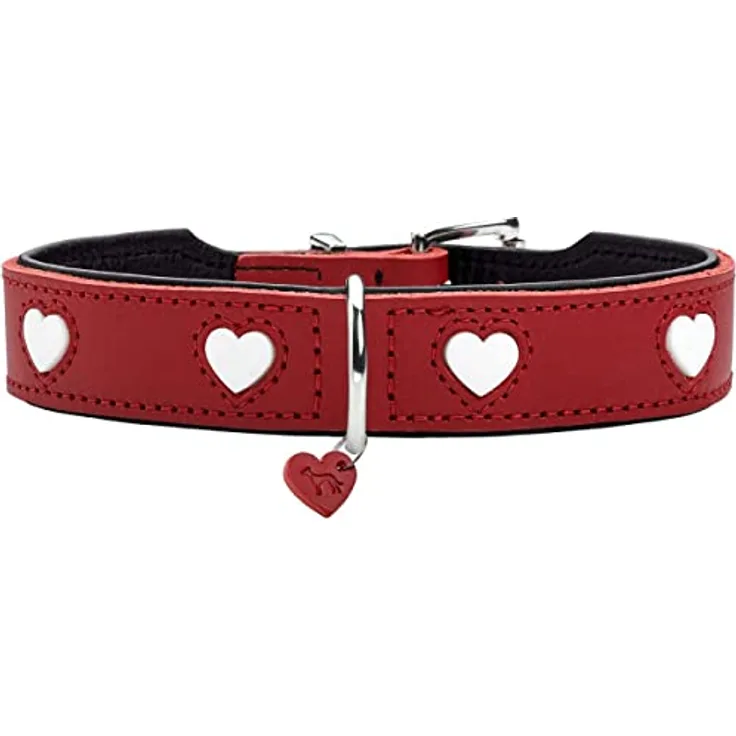 HUNTER Halsband Love Farbe rot/schwarz, Größe 37