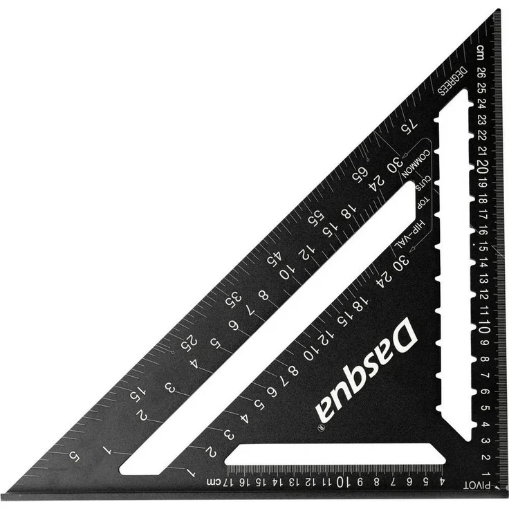 Dasqua Winkelmesser Professioneller Sparrenwinkel, 300 mm, Aluminiumgehäuse, CNC-gefräste Kanten