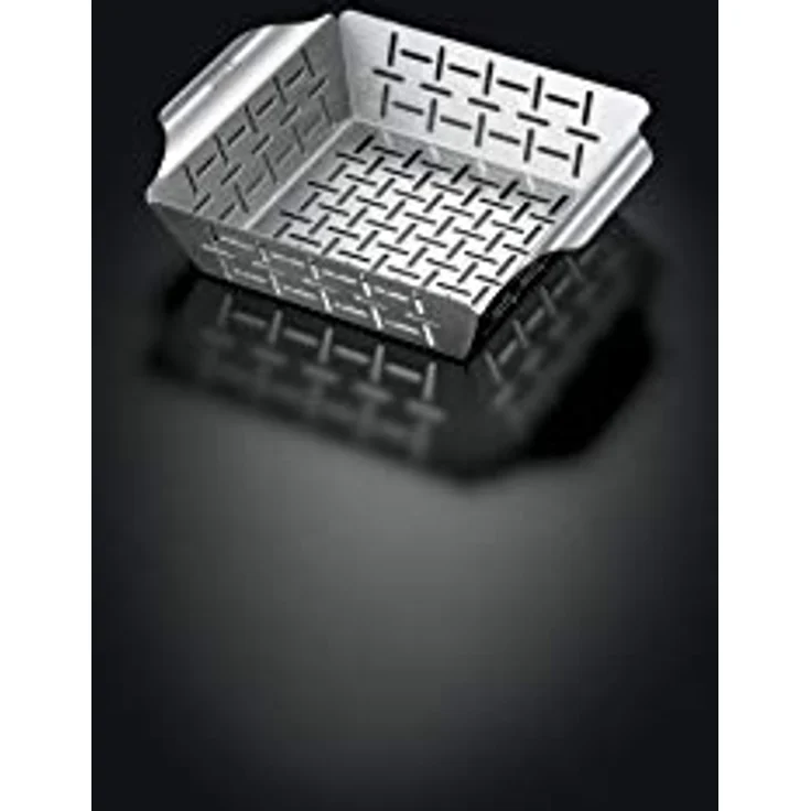 Weber 6481 Deluxe Gem sekorb 19x24 cm, Grillkorb, f r Fisch, Fleisch und Gem se, aus Edelstahl - Preisvergleich – Bild 4