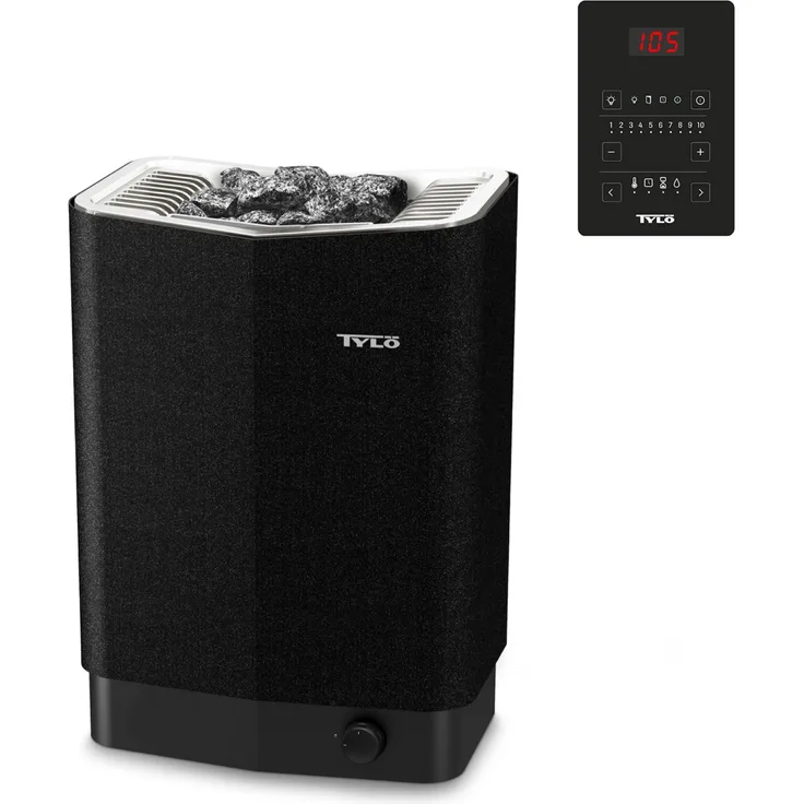 Tylö Sense Pure 10 Saunaofen 10,5 kW finnischer Saunaofen mit Touch-Steuerung Saunasteine