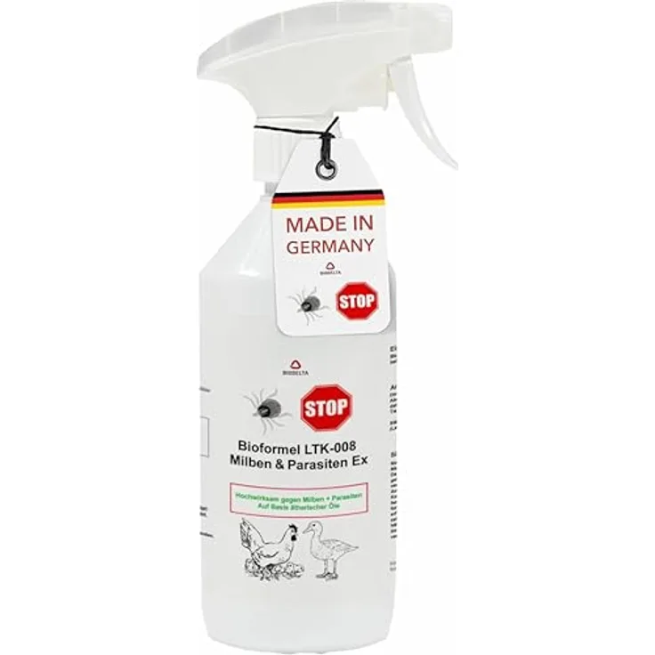 BIODELTA Milbenspray Hühner & Geflügel 1L - Hochwirksames Anti-Milbenmittel gegen Parasiten - Vorbeugend & bei akutem Befall