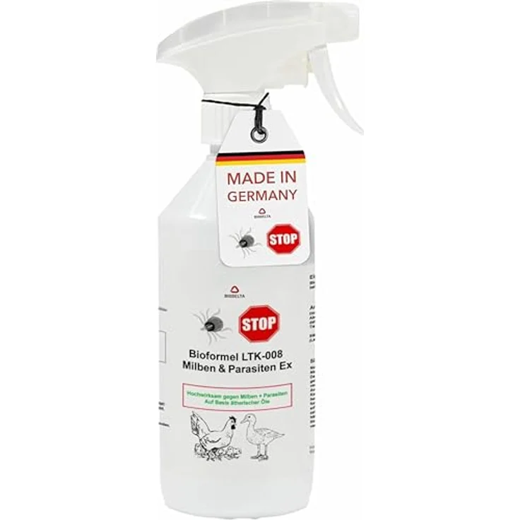 BIODELTA Milbenspray Hühner & Geflügel 1L - Hochwirksames Anti-Milbenmittel gegen Parasiten - Vorbeugend & bei akutem Befall – Bild 1