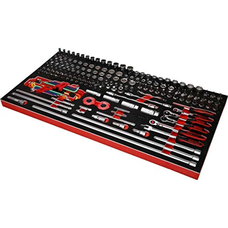KS Tools 813.0183, 1/4'' + 3/8'' Steckschlüssel-Satz in Schaumstoffeinlage, 183-tlg, Premium-Werkzeuge – Bild 2