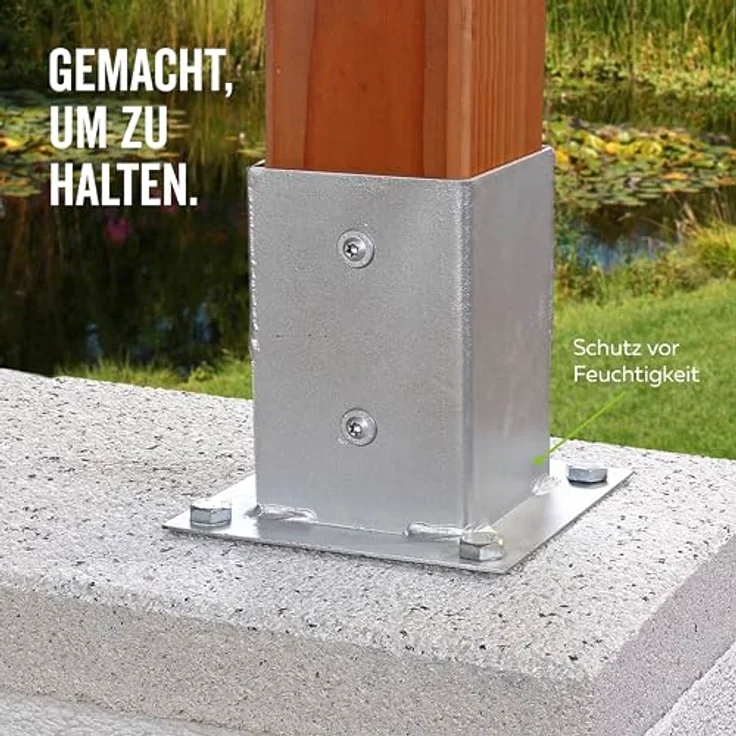 Aufschraubhülse,feuerverzinkt,zum Aufschrauben,61x61 - GAH Alberts – Bild 4