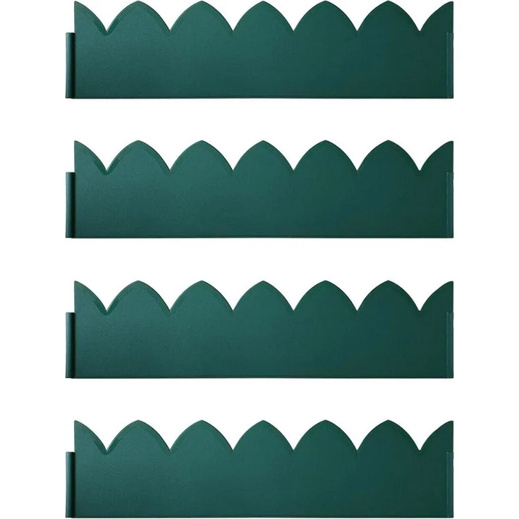 HTI-Living Beetumrandung Nessa Spitzbogen 4-teilig Grün, Set, 4 Module, Beetbegrenzung Beeteinfassung