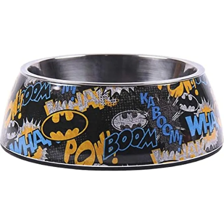 CERDÁ LIFE'S LITTLE MOMENTS Batman Katzen- und Hundenapf, Melamin und Metall, langlebig, Mehrfarbig, M