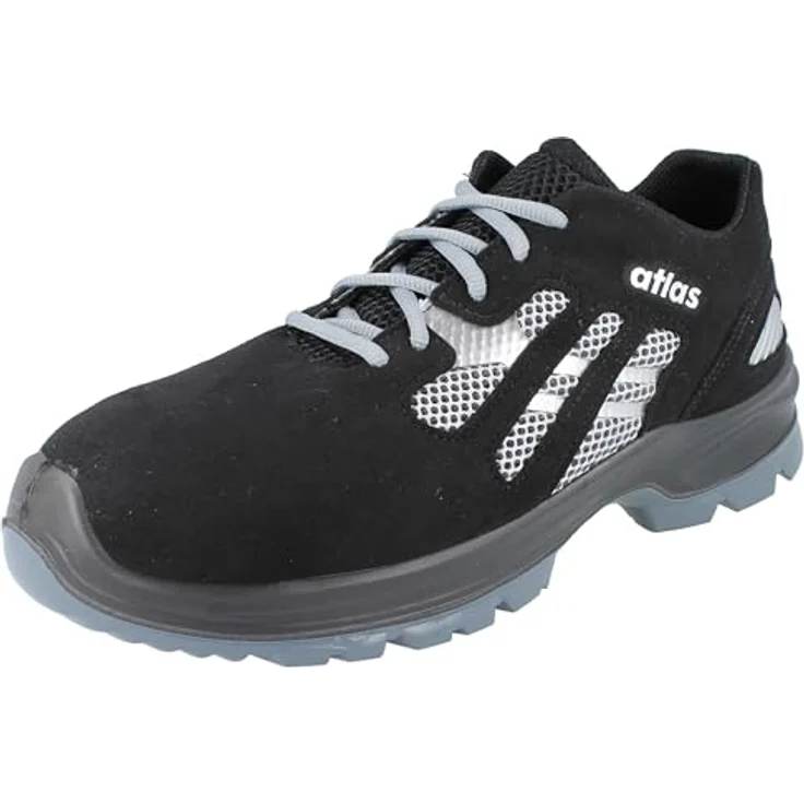 atlas® unisex S1 Sicherheitsschuhe "FLASH 2000", schwarz, antistatisch, ölbeständig, Stahlkappe, Größe 39 – Bild 1