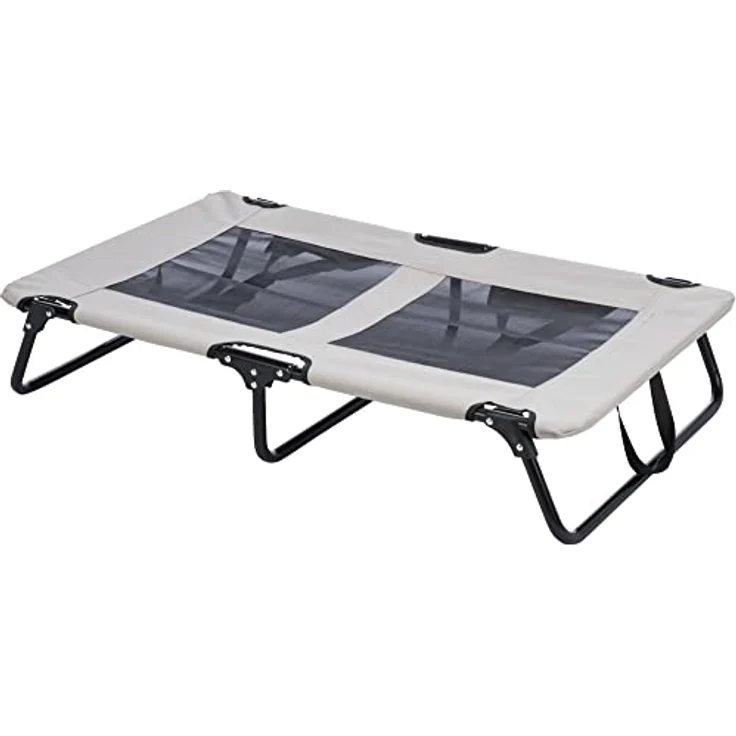 TRIXIE Hundeliege, Hundebett, Zusammenklappbar, 99 × 19 × 60 cm, Grau/Schwarz - 28212 – Bild 2