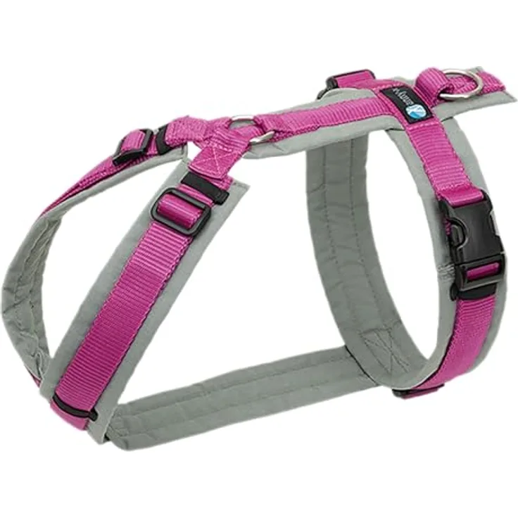 Brustgeschirr Fun grau/pink Gr. M