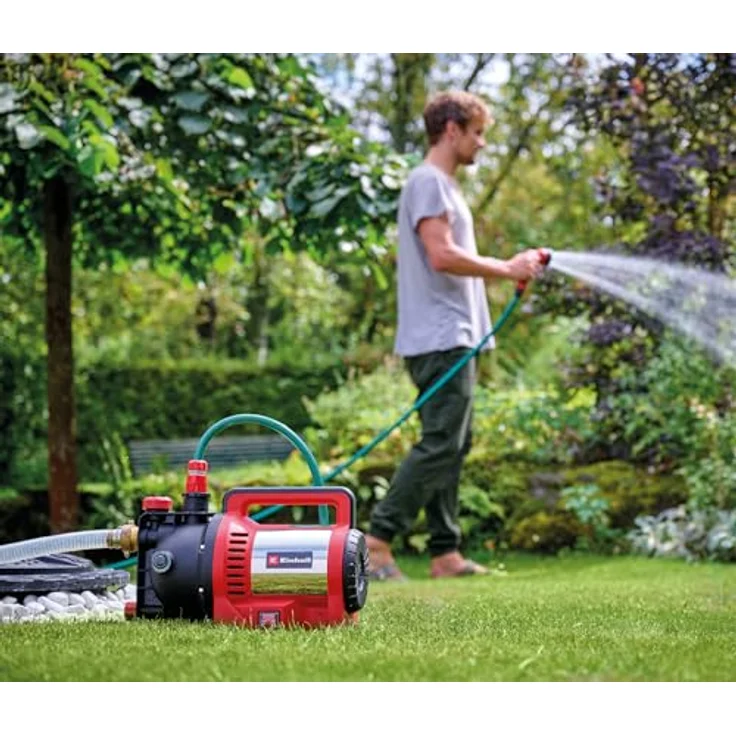 Einhell GC-GP 1170 ECO PLUS, Gartenpumpe mit 7000 l/h Förderleistung, Frostschutz und praktischem Tragegriff – Bild 3