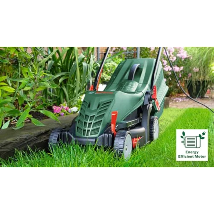 Bosch Home & Garden UniversalRotak 34-405, Netzbetrieb Rasenmäher mit Ergoflex-Griffen, integrierten Rasenkämmen und 40 L Grasfangbox – Bild 3
