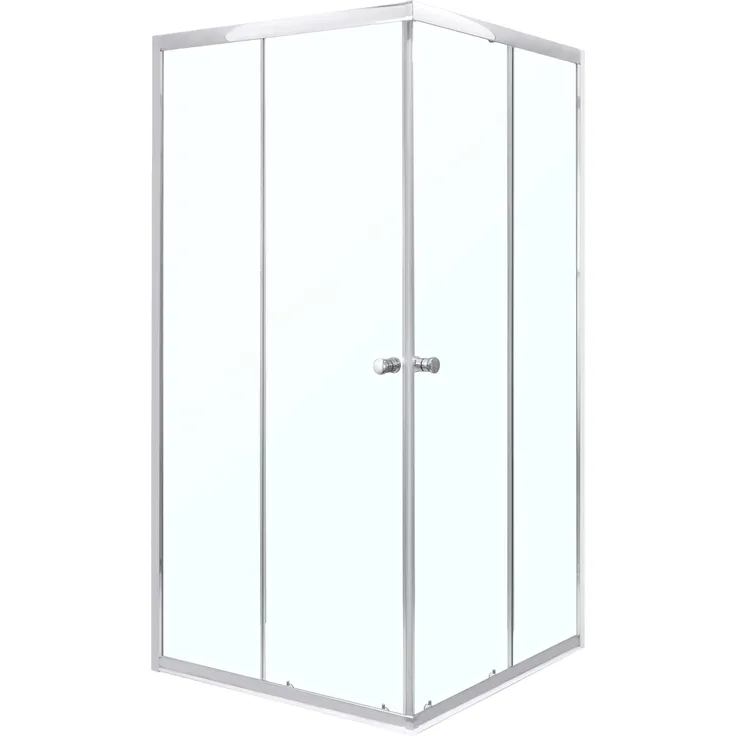 Novoterm Kerra Olga SQ 80x80 Duschkabine, Chromprofile, 4mm ESG Sicherheitsglas, ohne Duschwanne