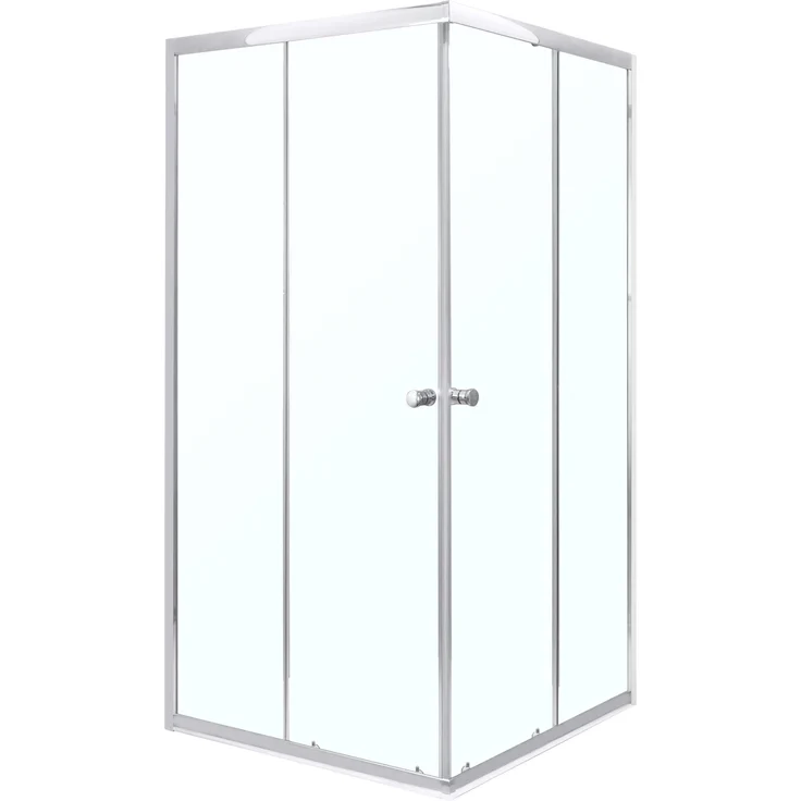Novoterm Kerra Olga SQ 80x80 Duschkabine, Chromprofile, 4mm ESG Sicherheitsglas, ohne Duschwanne