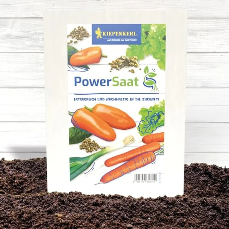 Kiepenkerl Gemüsesamen-Set PowerSaat 'Ertragreich und Nachhaltig in die Zukunft', inklusive Lauchzwiebel, Möhre, Pflücksalat und Snack-Paprika – Bild 5