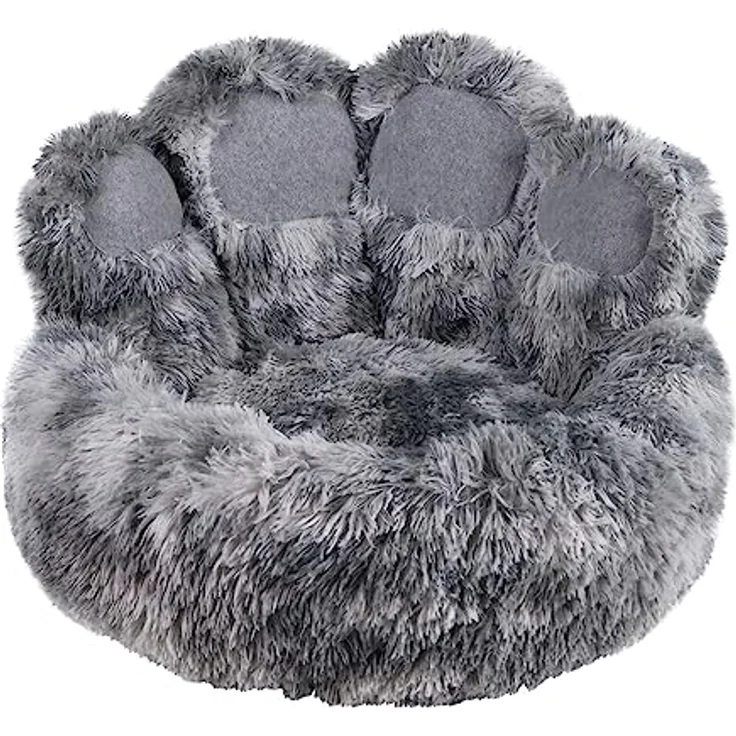 Nobby 61941 Komfortbett rund Paw grau Ø 90 x 24 cm / 45 cm – Bild 1