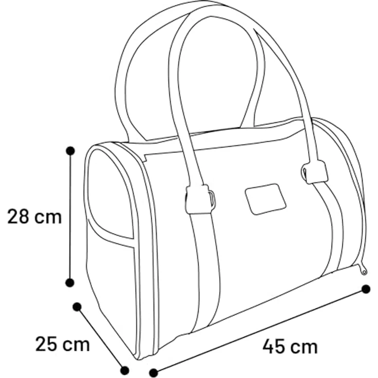 Flamingo Tragetasche Sitka GRAU 45x25x28CM, Polyester, waschbar, Seitenöffnungen mit Reißverschluss – Bild 3