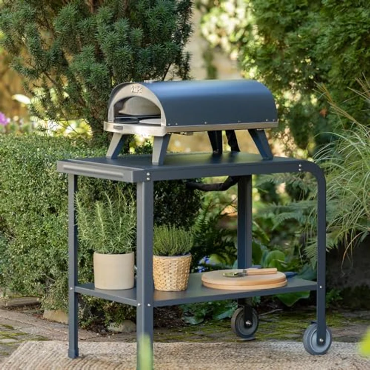 Ziipa Piana, Gas Pizzaofen mit drehbarem feuerfestem Stein, grau – Bild 2