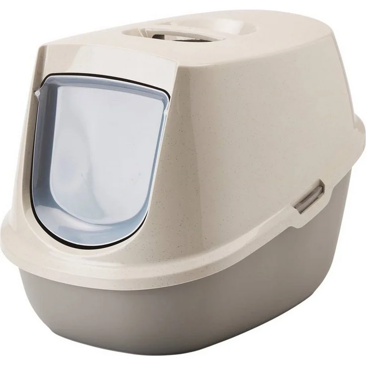 Nobby Katzentoilette Manon grau mit integriertem Filter und Griff – Bild 1