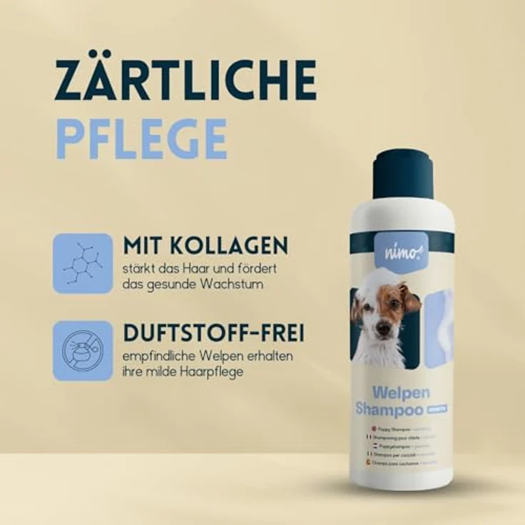 nimo Tiershampoo Welpen Shampoo sensitiv, 5000 ml, gegen Juckreiz und Trockenheit, für alle Felltypen geeignet – Bild 5