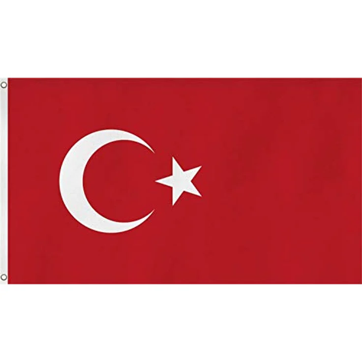 normani Hissfahne Türkei, wetterfeste Flagge 90 x 150 cm mit zwei Messingösen, reißfest und UV-beständig – Bild 1