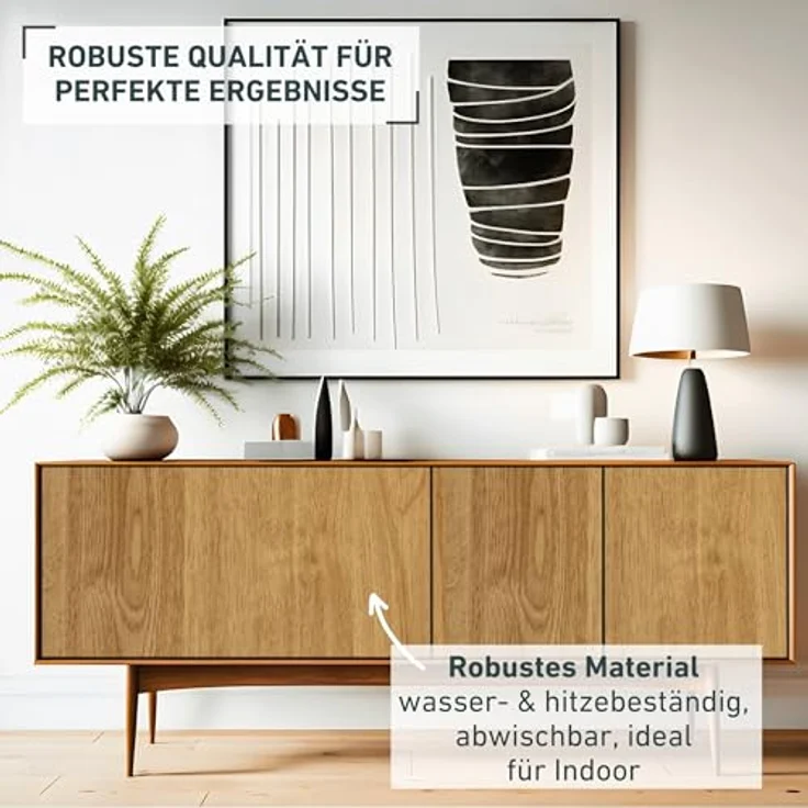 Venilia Klebefolie Eiche Hell, Dekofolie Möbelfolie Tapeten selbstklebende Folie, PVC, Natur-Holzoptik braun, 95µm (Stärke: 0,095 mm), 53148, 45 x 300 cm - Preisvergleich – Bild 3