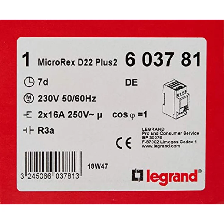 Legrand, digitale Wochen-Zeitschaltuhr MicroRex D22, 2 Kanal, 2-modulig für Hutschiene mit 230V und 4000W, 603781 – Bild 3