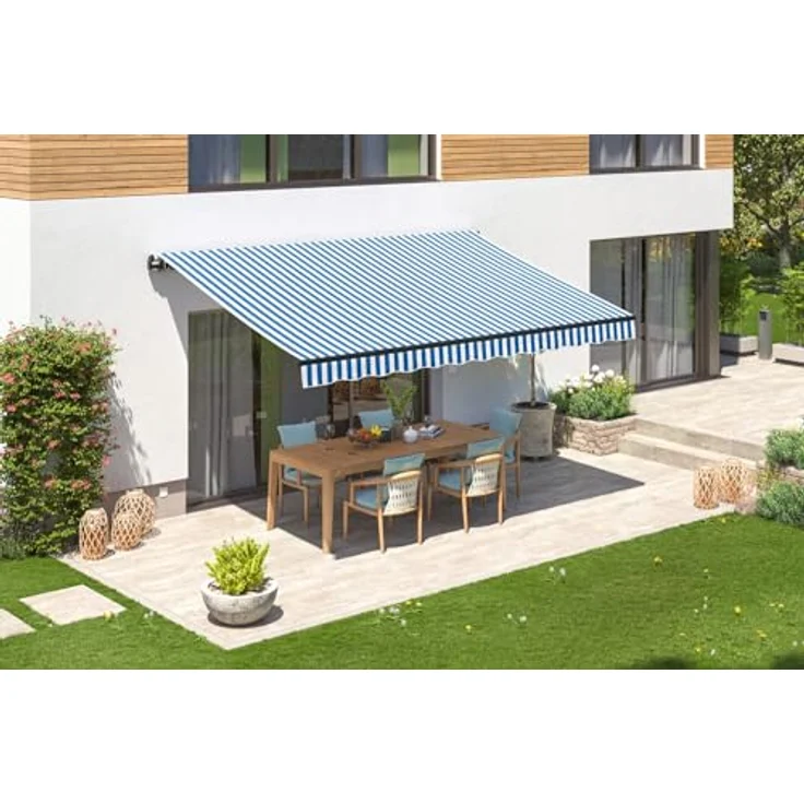 empasa Elektrische Gelenkarmmarkise 'Start Plus' Markise Sonnenmarkise Sonnenschutz, komplett vormontiert, UV-beständiger Polyesterstoff, verschiedene Größen und Farben – Bild 2
