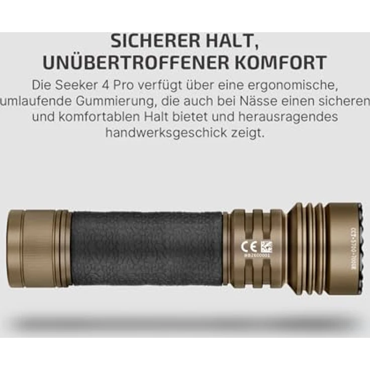 OLIGHT Seeker 4 Pro, LED Taschenlampe mit 5500 Lumen, akkubetrieben, wasserdicht bis 2 m, magnetisches Holster, 205 g – Bild 7