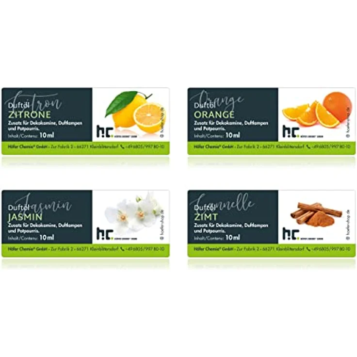 Duft Set 3 - mit 4 Düften - Zitrone, Orange, Jasmin, Zimt – Bild 2