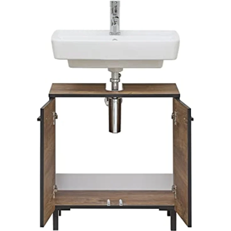 Pelipal Quickset 374 Waschbeckenunterschrank, Holzwerkstoff, Eiche Ribbeck quer NB, 53x60x33 cm – Bild 2