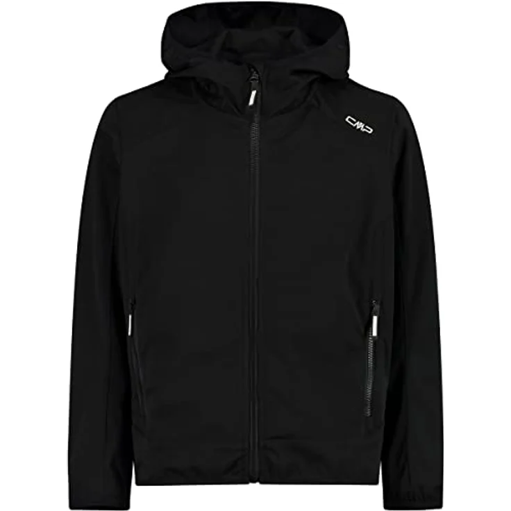 CMP Jungen Softshelljacke Boy Jacket Fix Hood - Leichte, wind- und wasserdichte Softshelljacke, 100% Polyester, blau – Bild 1