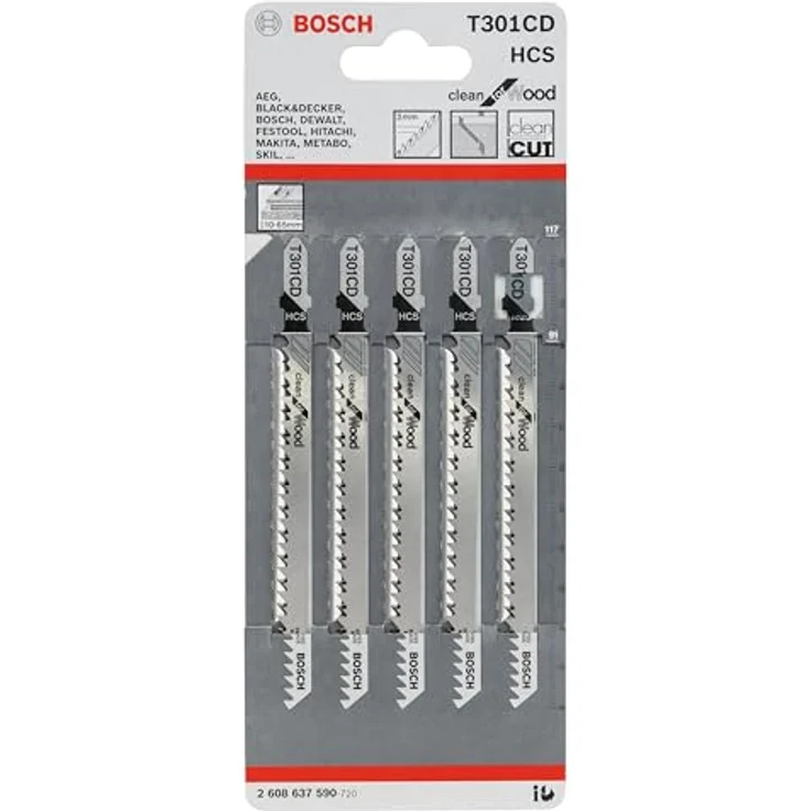 Bosch T 301 CD Stichsägeblätter für Weichholz (10-65 mm) – Bild 2