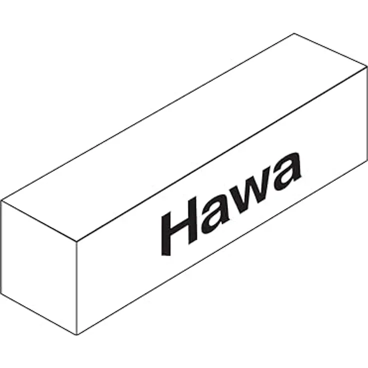 HAWA Regal A 25 H FS Schiebetürbeschlag für Holzschiebetür, Tragkraft 25kg, 1200x2400mm 1-türig, Außenfront - 1-türig, 25kg Tragkraft (1200x2400mm)