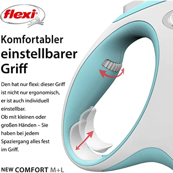 flexi Rollleine New Comfort - Hellblau - M - 5 m, 4000498043615, small – Bild 4